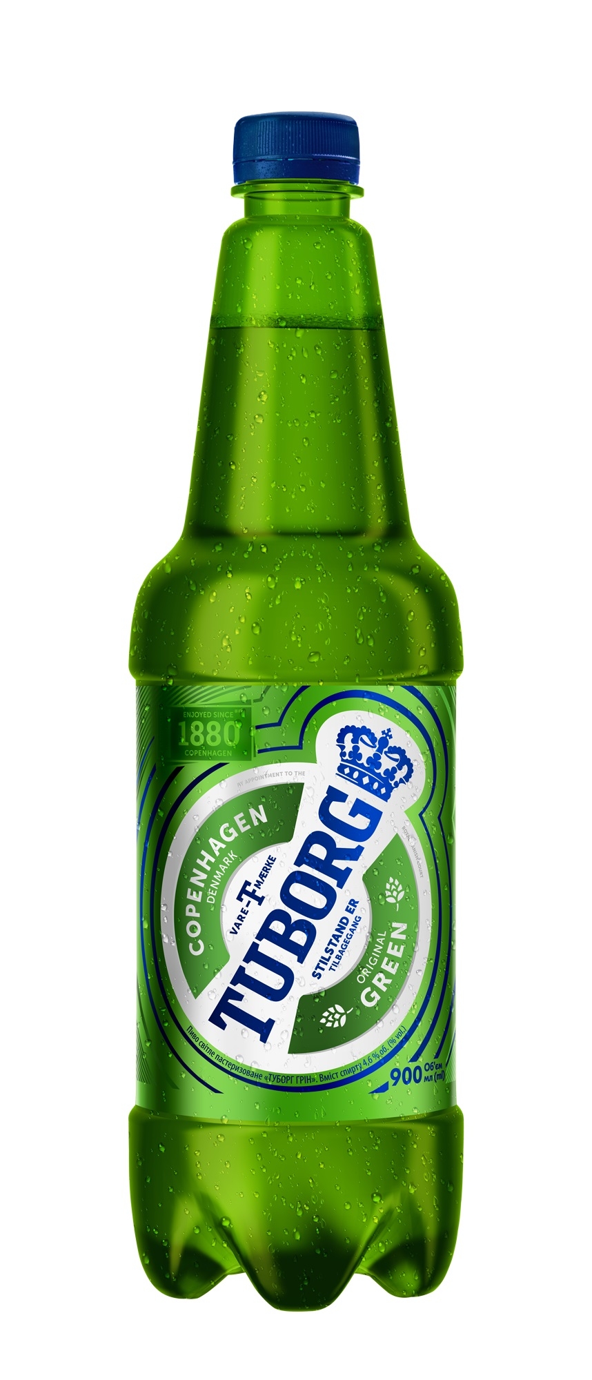 Пиво Tuborg Green светлое пастеризованное 4.6% 0.5л